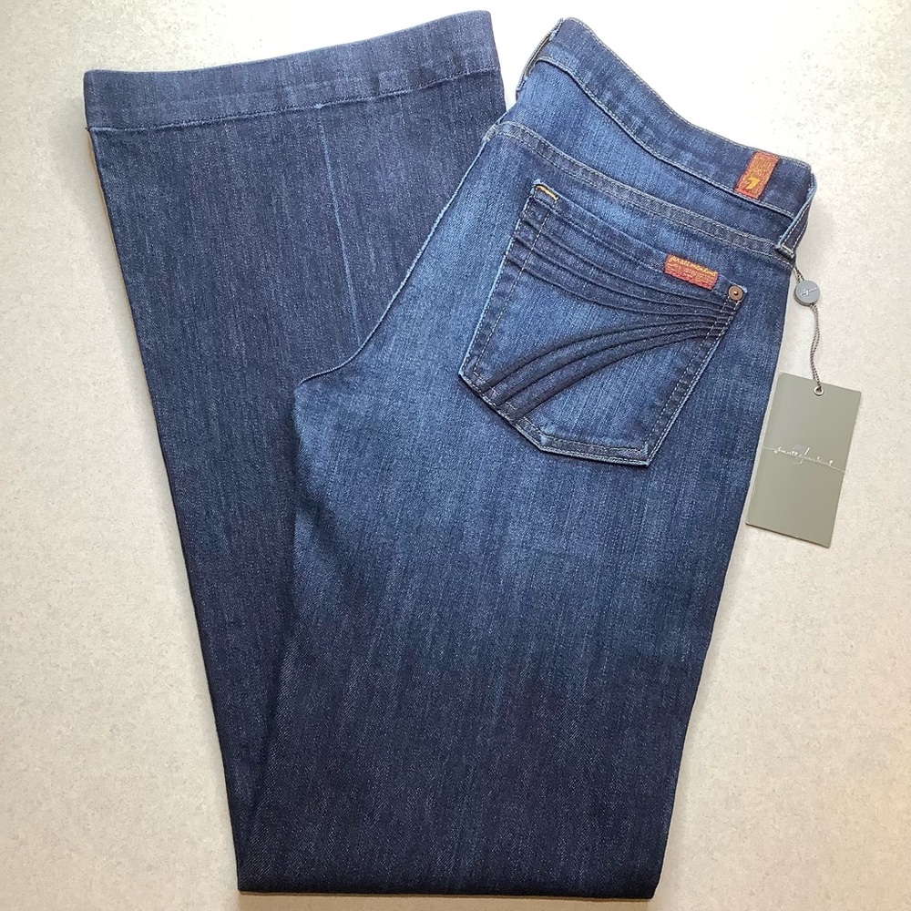 7 For All Mankind 28X31.5 Dojo Tailorless Midnight NWT
